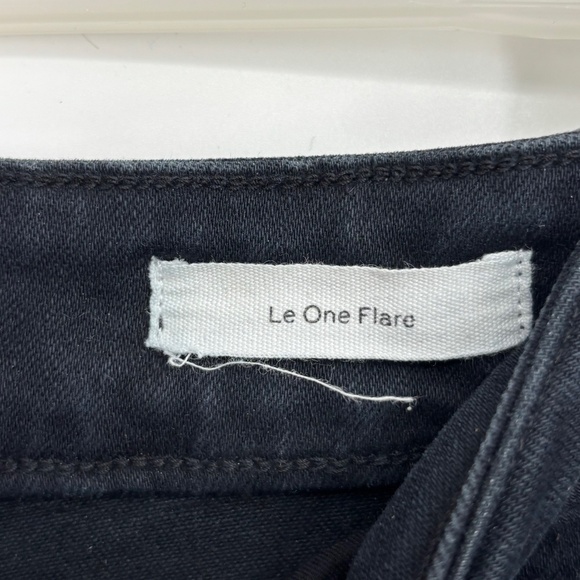Frame Size 1 Womens Le One Flare Jeans Faded Black Denim Five Pocket High Rise - Picture 4 of 10